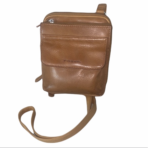 Fossil Tan Leather Crossbody Bag - Picture 2 of 6
